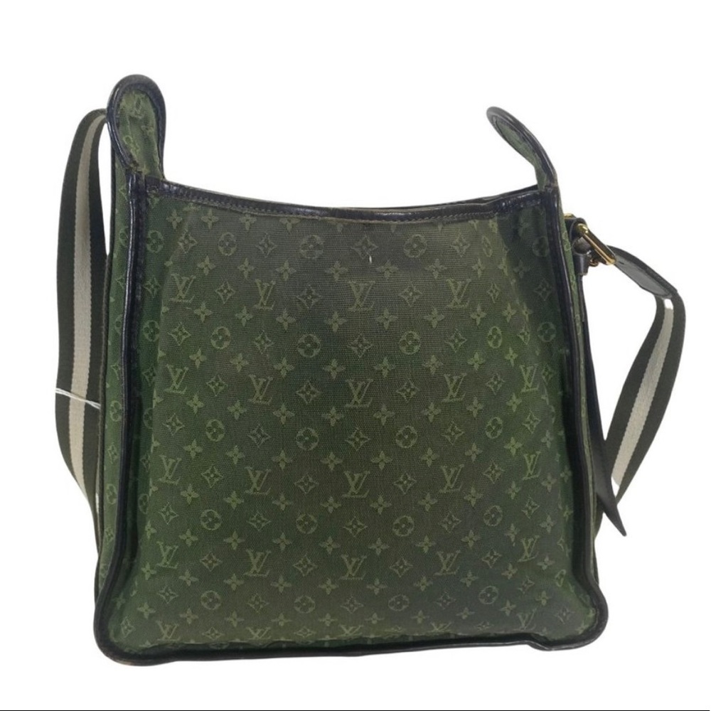 Louis Vuitton Green Monogram Canvas Shoulder Crossbody Bag with Front Pocket - Picture 12 of 14